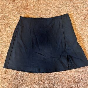 Black mini skort